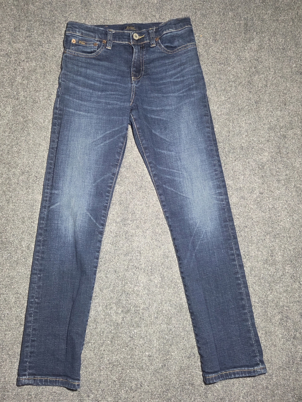 Polo Ralph Lauren Sullivan Slim Jeans Boys Size 12 Adjustable Waist Blue Wash
